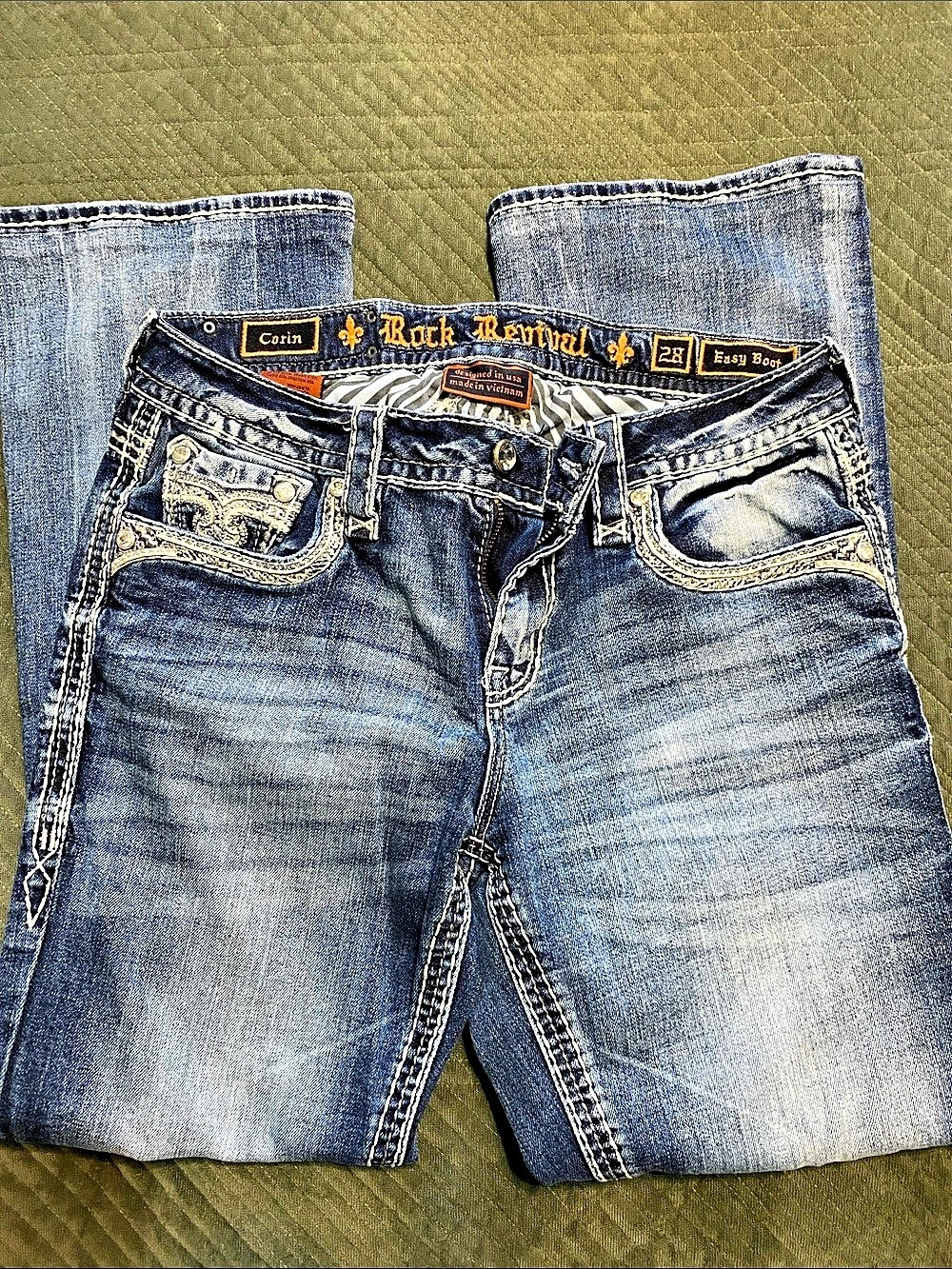 Rock Revival Corin Easy Boot Women's Blue Boot Cut Jeans